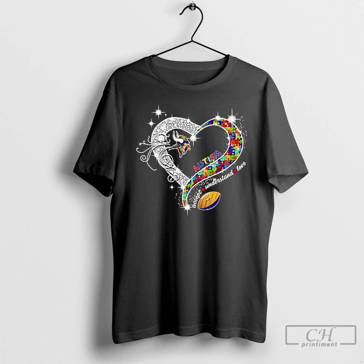 Premium Minnesota Vikings Autism Accept Understand Love Football Heart