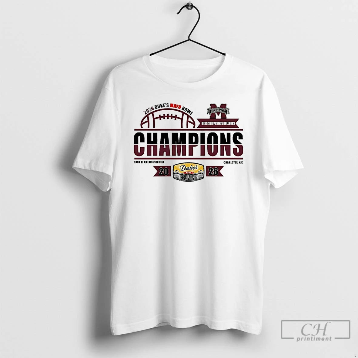 Premium Mississippi State Bulldogs Football 2025 Dukes Mayo Bowl Champions Logo