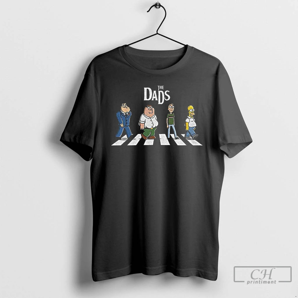 Premium The Dads Stan Smith Peter Griffin Jerry Smith Homer Abbey Road Cartoon T Shirts