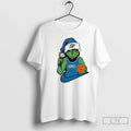 Premium The Grinch In An Oklahoma City Thunder Jersey Santa Hat