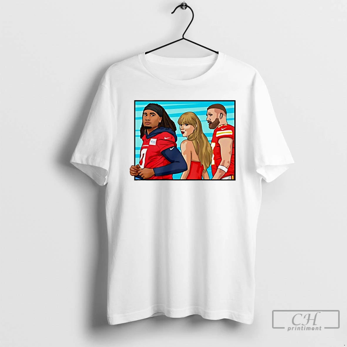 Premium Travis And Taylor Glanced Back And Forth At Cj Stroud Texans T Shirts Sweater
