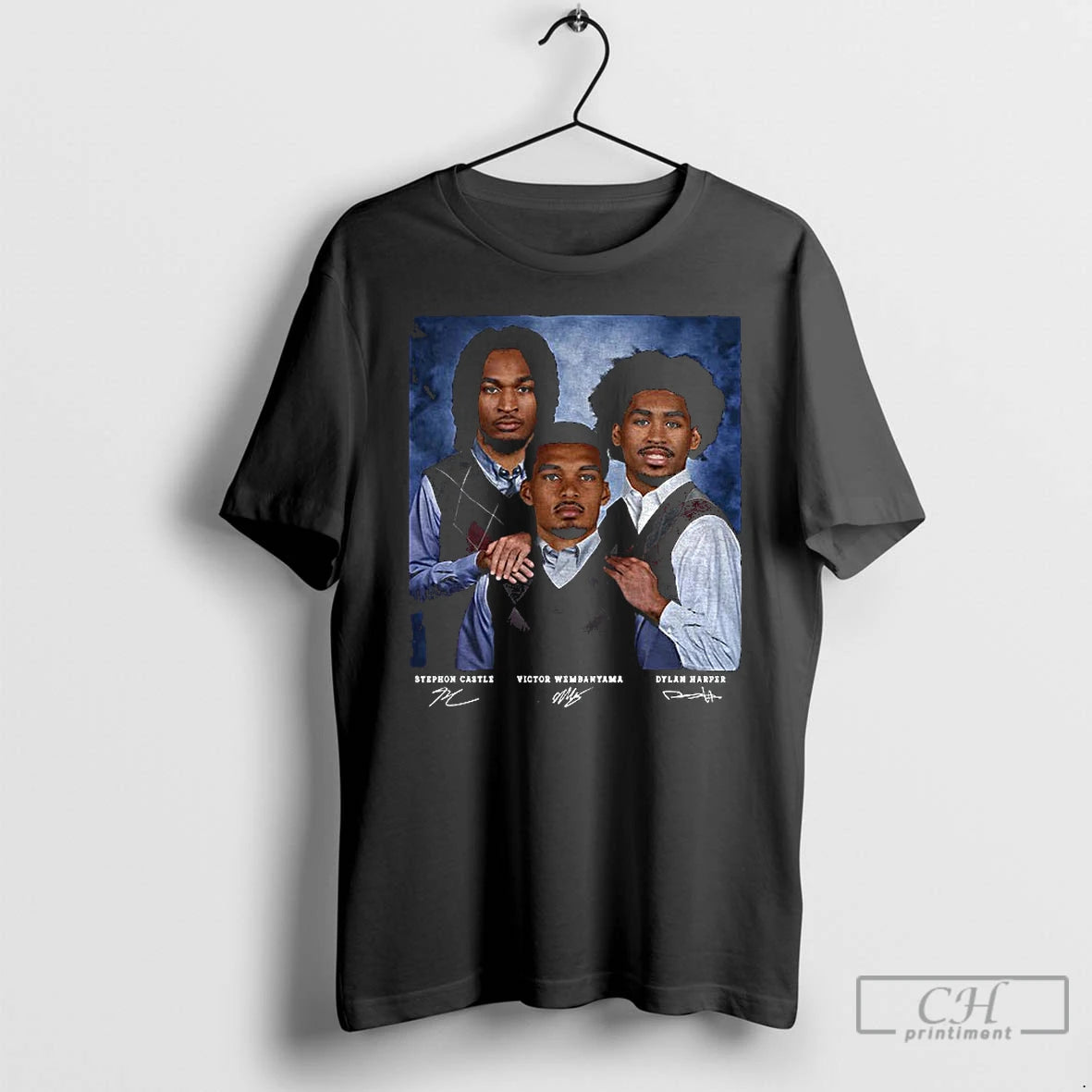 Premium Victor Wembanyama Dylan Harper Stephon Castle San Antonio Spurs Basketball Step Brothers Vintage
