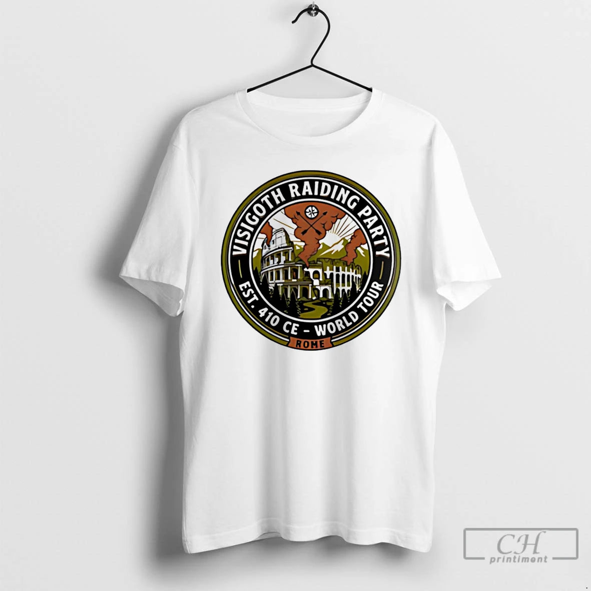 Premium Visigoth Raiding Party Sack Of Rome Est 410 Ce World Tour Colosseum Logo