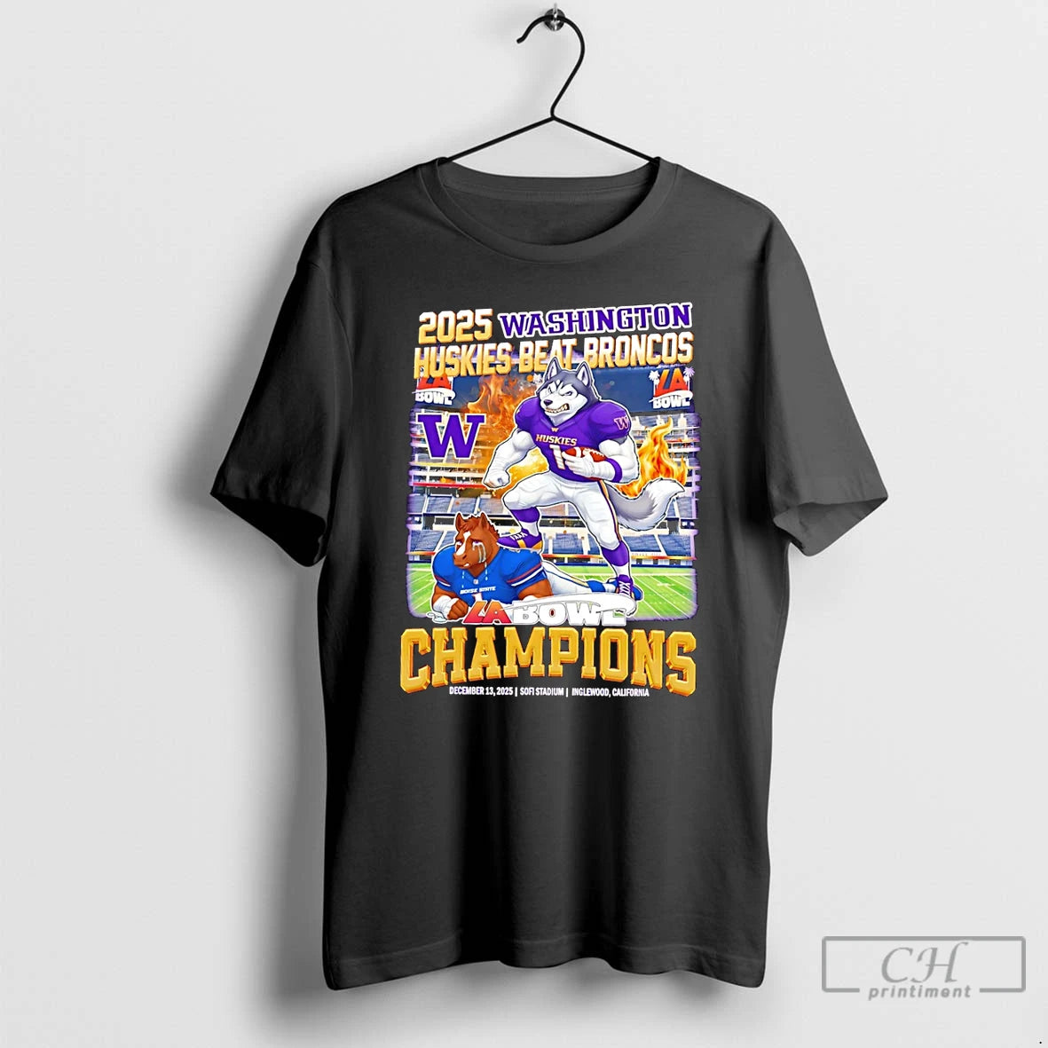 Premium Washington Huskies Beat Broncos 2025 La Bowl Champions Mascot