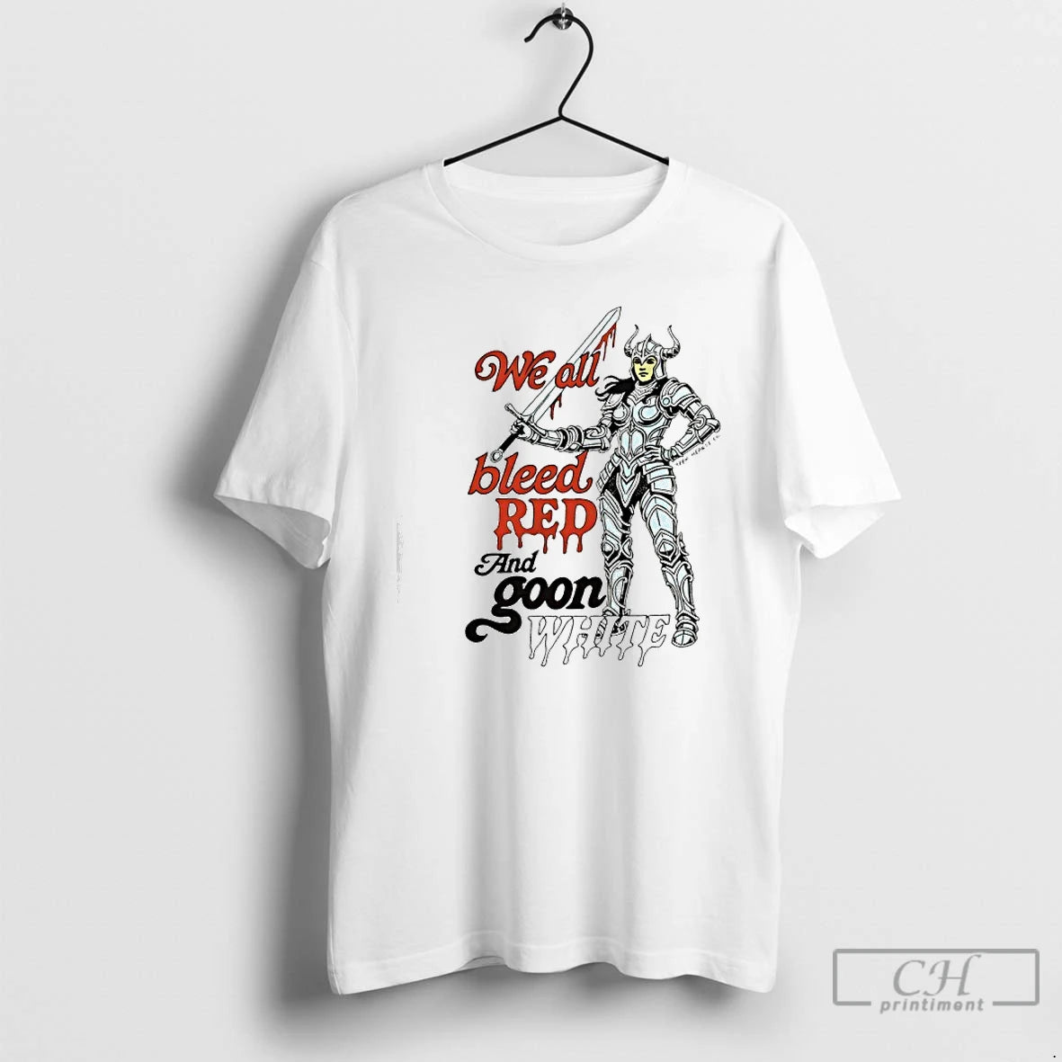 Premium We All Bleed Red And White Teen Hearts