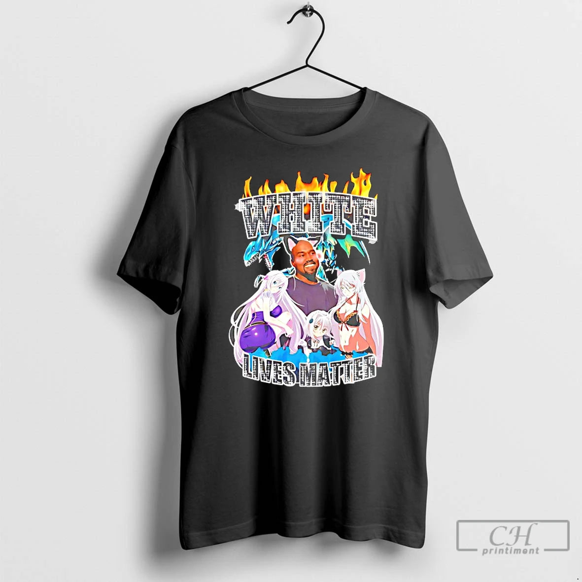 Premium White Lives Matter Kanye West Anime