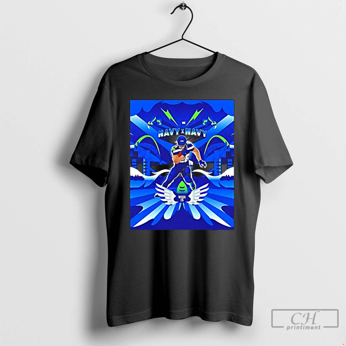 Premium Zachariah Charbonnet Seahawks Navy X Navy