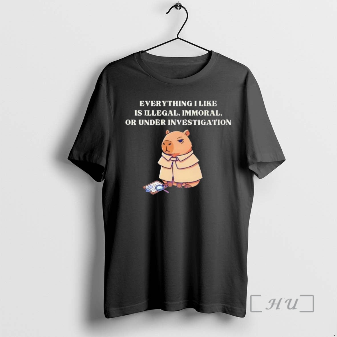 Trending Capybara Everything I Like Is Illegal Immoral Or Under Investigation Premium T Shirts Sweater