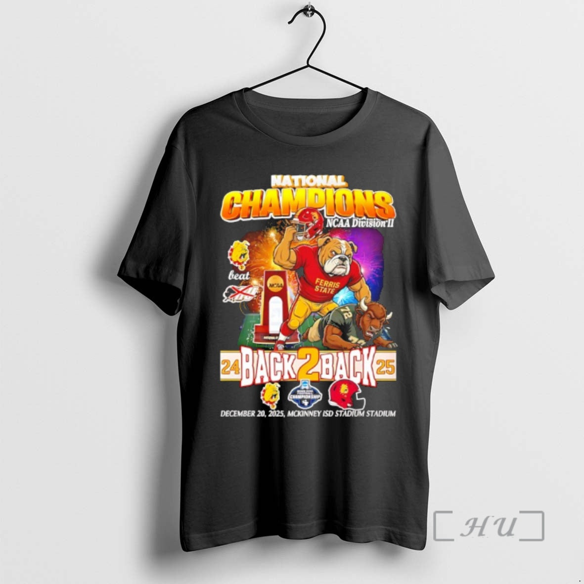 Trending Ferris State Bulldogs National Champions Ncaa Division Ii Back 2 Back 2025 Mascot Premium