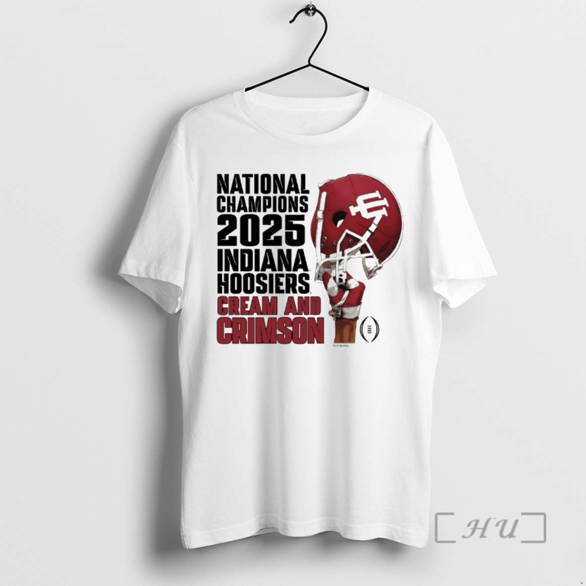 Trending Indiana University Hoosiers Football 2025 National Champions Cream And Crimson Premium T Shirts Sweater