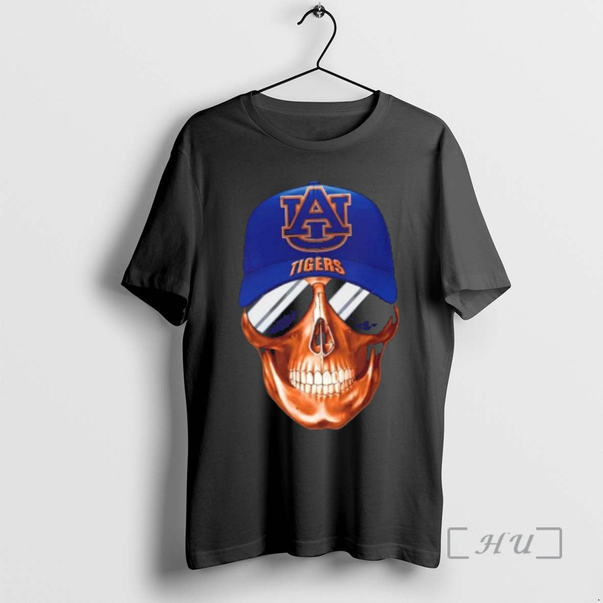 Trending Skull Wearing A Cap And Smile Auburn Tigers Fans
