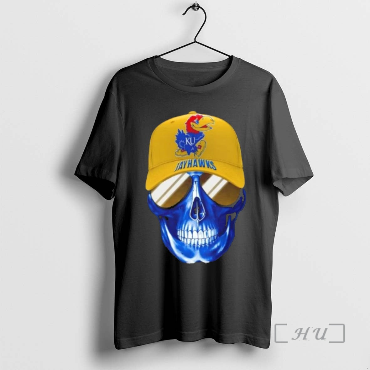 Trending Skull Wearing A Cap And Smile Kansas Jayhawks Fans