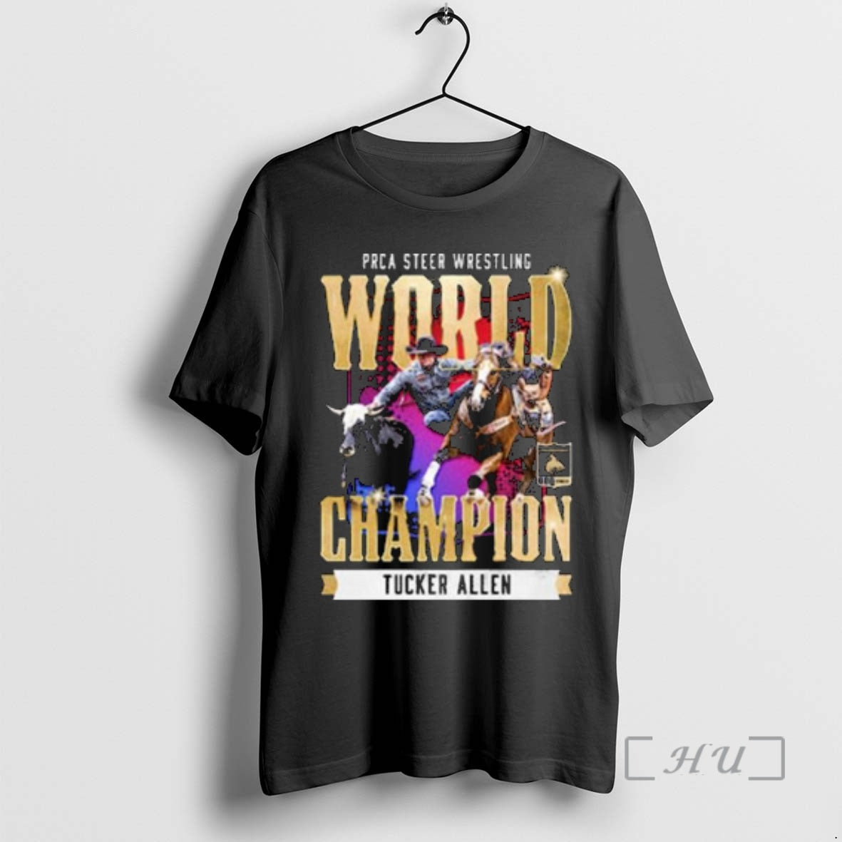 Trending Tucker Allen Nfr 2025 Prca Steer Wrestling World Champion Circle Black Premium T Shirts
