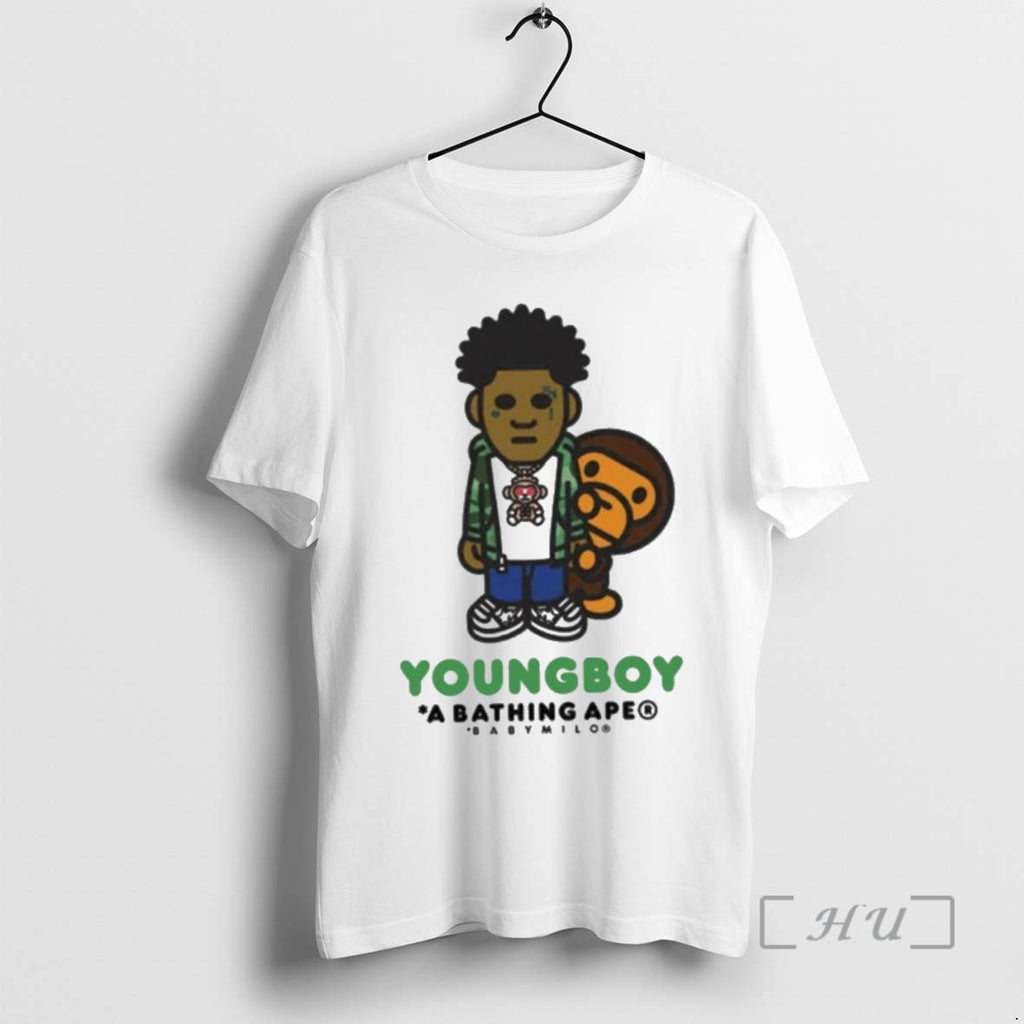 Trending Youngboy Never Broke Again X A Bathing Ape Bape Milo Premium T Shirts Sweater