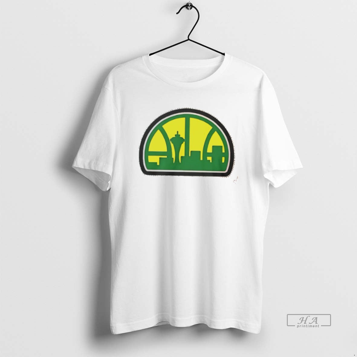 Official Detlef Schrempf Wearing Seattle Supersonics Logo