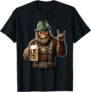 Lederhosen Bigfoot Sasquatch Oktoberfest Beer Festival Unisex T-shirt, Sweatshirt, Hoodie (1)