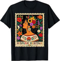 Hispanic Heritage Month Flowers Stamp Latin American Unisex T-shirt, Sweatshirt, Hoodie (1)