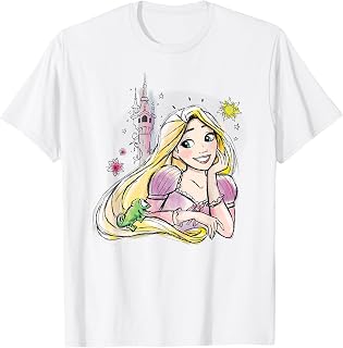 Princesses Tangled Rapunzel Pascal Water Color Art Unisex T-shirt, Sweatshirt, Hoodie (1)