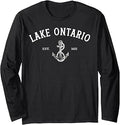 Lake Ontario Est 1615 Retro Anchor Souvenir Unisex T-shirt, Sweatshirt, Hoodie (1)