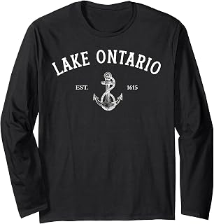 Lake Ontario Est 1615 Retro Anchor Souvenir Unisex T-shirt, Sweatshirt, Hoodie (1)