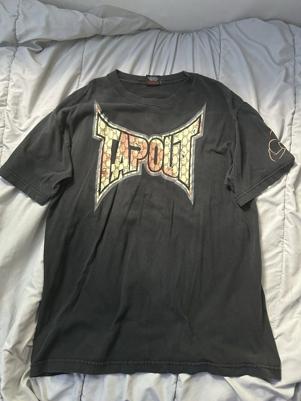 Vintage Tapou Black Y2k Mma Logo Double Sided Tee Unisex T-shirt, Sweatshirt, Hoodie (1)