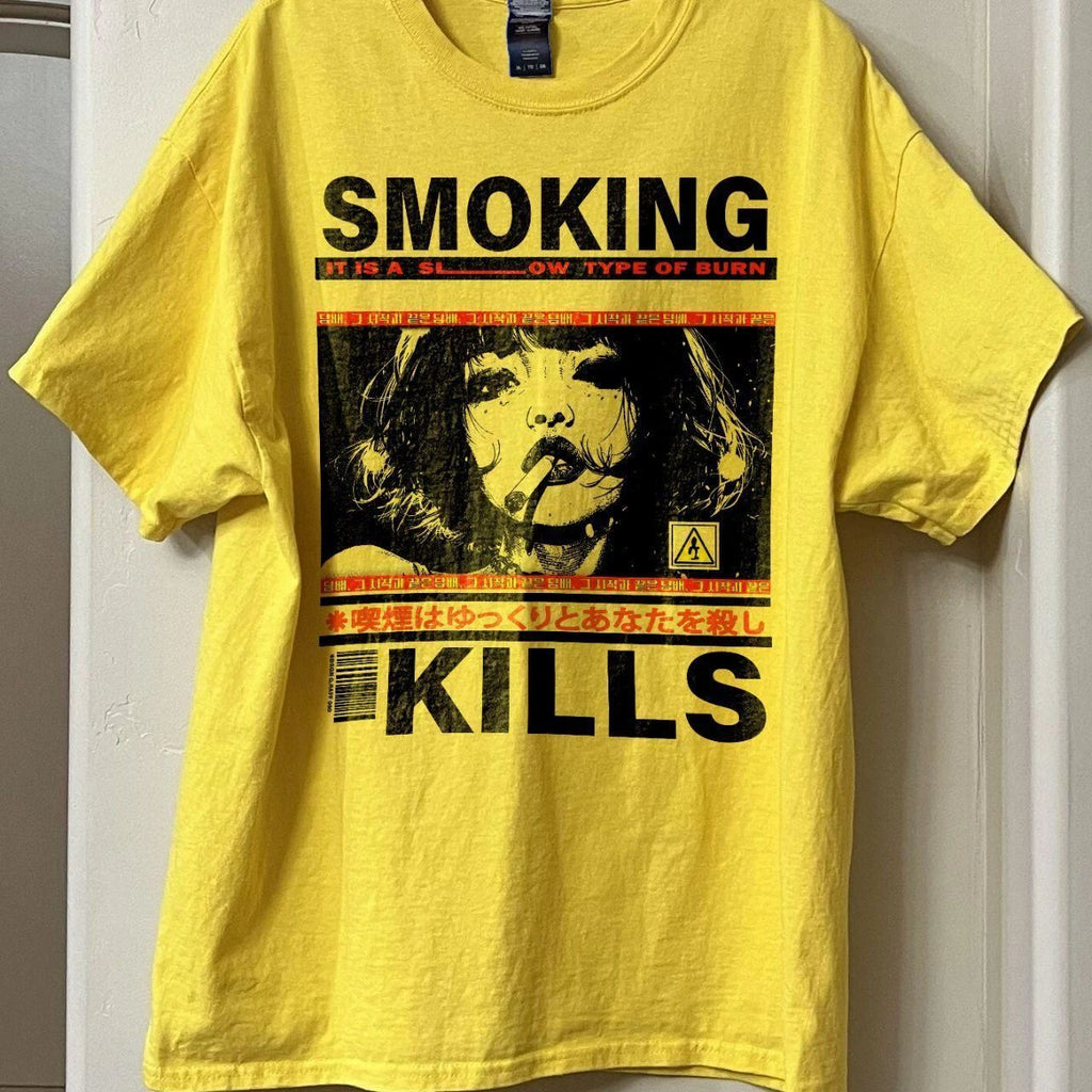 Smoking Kills Retro Manga Tee Unisex T-shirt, Sweatshirt, Hoodie (1)